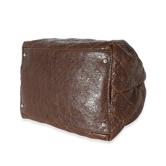 Chanel Brown Glazed Calfskin On The Road Drawstring Bucket Bag - Picture 6 of 7